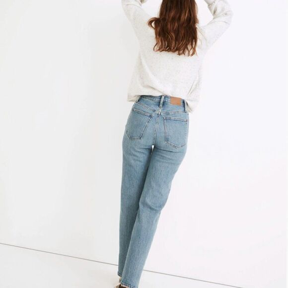 Madewell nc331 The perfect vintage straight Jean in Hoye Wash Repaired size 30 - Picture 2 of 10